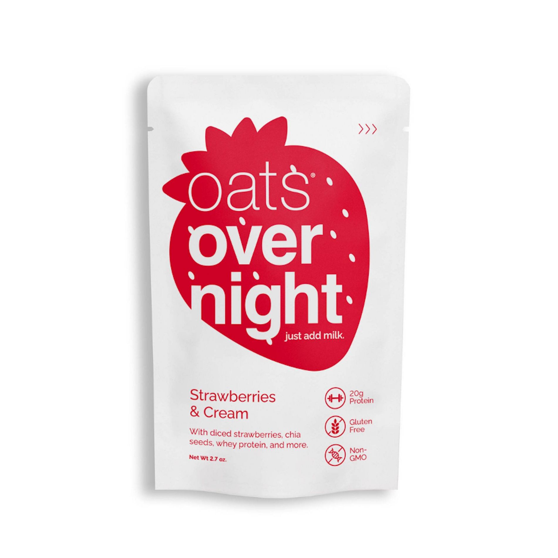 Oats Overnight Strawberries and Breakfast Shake Pouch - 2.7oz