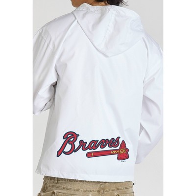 Мужские куртки MLB Atlanta Braves Men's Champion White Packable Jacket - XL — фото 3