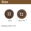 Unique Bargains Wooden DIY Craft Clothing 4 Holes Sewing Buttons 100 Pcs - 2 of 4