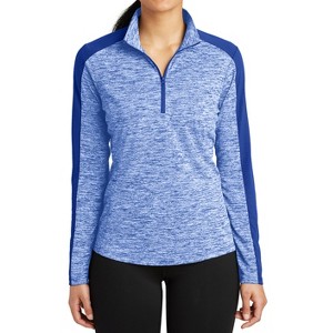 Mafoose Women's PosiCharge Electric Heather Colorblock 1/4-Zip Pullover - 1 of 4