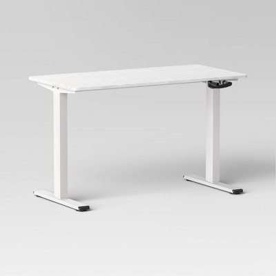 Loring Manual Height Adjustable Standing Desk White - Threshold™