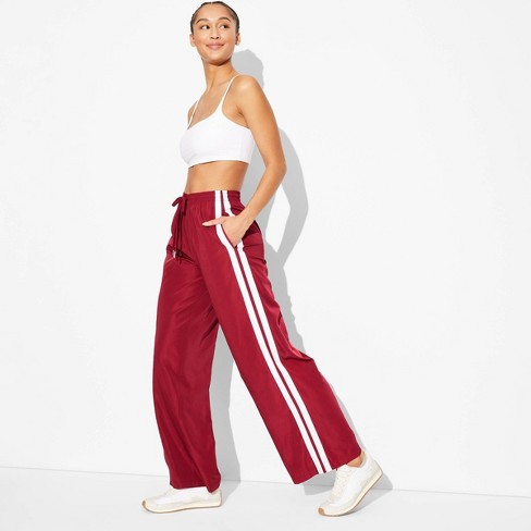 Maroon track pants womens on sale