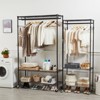 JIONJOY 3 - Tier Heavy - Duty Garment Rack with Lockable Rollers for Freestanding Clothing Storager - 4 of 4