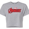 Women's - Marvel - Avengers Logo Cropped Graphic T-Shirt - 2 of 4