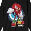 Sonic Frontiers Knuckles The Echidna Crew Neck Long Sleeve Men's Black Tee - 2 of 3