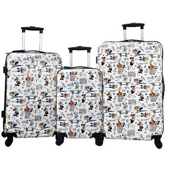 Disney Mickey 3 Piece Luggage Assortment Set