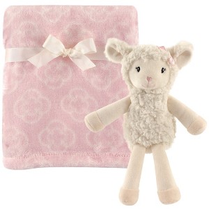 Hudson Baby Infant Girl Plush Blanket with Toy, Lamb, One Size - 1 of 1