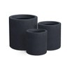 Set of 3 Concrete/Fiberglass Elegant Indoor/Outdoor Planter Charcoal Gray - Rosemead Home & Garden, Inc. - 2 of 4