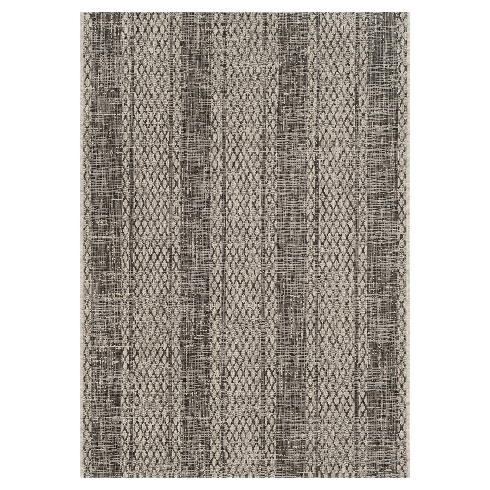 Grady 4' x 5'7in Indoor/Outdoor Rug Light Gray/Black - Safavieh