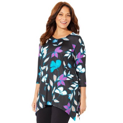 Catherines Women's Plus Size Anywear Fluid Tunic