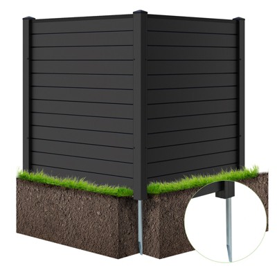 Tangkula air conditioner fences  outdoor privacy fences  outside privacy screens trash can enclosures  pool equipment enclosures PVC privacy fences with metal ground stakes