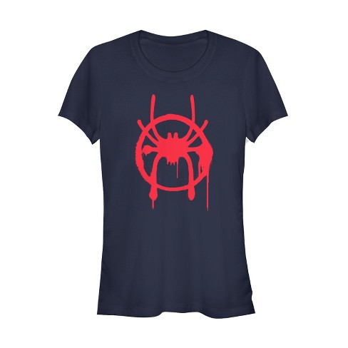 Juniors Womens Marvel Spider-Man: Into the Spider-Verse Symbol T-Shirt - image 1 of 3