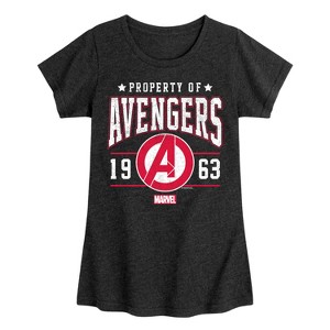 Girls' - Marvel - Avengers Property Of Fitted Short Sleeve Graphic T-Shirt - 1 of 4