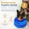 Farm Innovators 1 Quart Plastic Heated Pet Bowl with Anti Chew Cord and 25 Watts of Power for Rabbits, Dogs, Cats, and All Breed Sizes, 2 Pack, Blue - 2 of 4