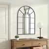 Spassway Arched Window Pane Decorative Mirrors Metal Frame Wall Mounted Vanity Mirror for Living Room Bedroom Entryway Black/Gold - 4 of 4