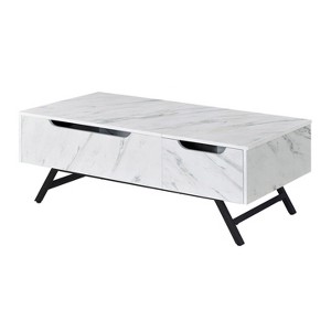 NicBex Modern 48.5" Rectangle Coffee Table with Drawer, Hidden Storage, Lift Top and Metal Legs for Living Room - 1 of 4