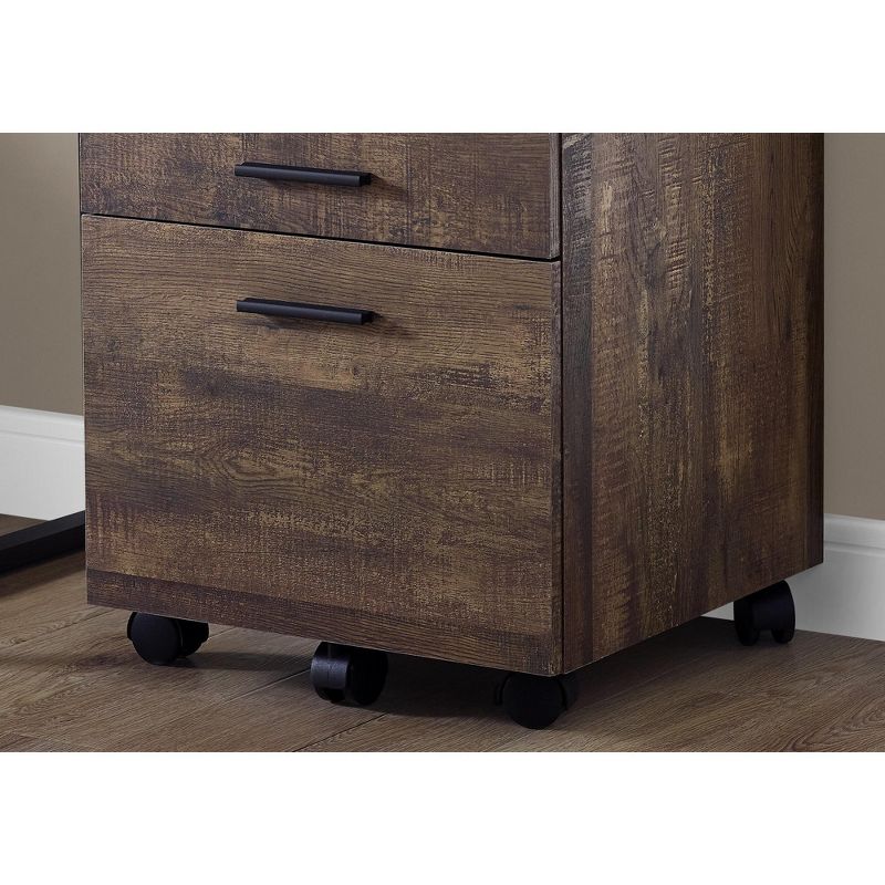 Monarch Specialties 3 Drawer File Cabinet, Filing Cabinet, Brown, 4 of 6