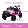 Kids Ride On Truck Car with Remote Control, 12V Battery Powered Electric Car with Spring Suspension, MP3 Player, LED Light, 3 speed for Boys Girls 3+ - 4 of 4
