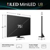 Hisense 75U8QG 75 inch Class U8 Series 4K Mini-LED QLED UHD Smart Google TV - 2 of 4