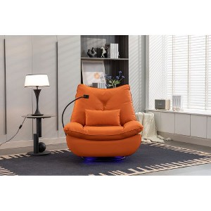 CENGHU 270� Swivel Glider Recliner Chair, Power Recliner Rocking Chair, USB Port Charge for Single Sofa Chair with Atmosphere Lamp for Living Room - 1 of 4