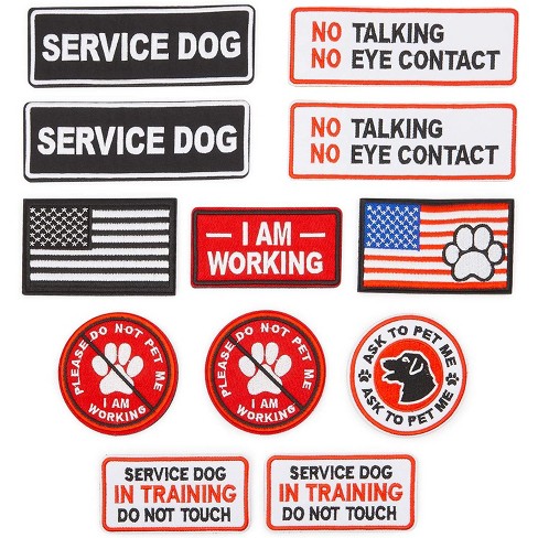 Please Ask to Pet Me Sew On Service Dog Patch for Vest or Harness