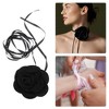 Unique Bargains Pearl Satin Rose Tie Choker Necklace 1 Pc - 3 of 4