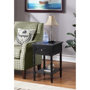 HomeStock Belmont End Table with Hidden Charging Station, 2 Outlets, 2 USB Ports, Drawer Storage and Shelf, Stylish Accent Table for Home - 1 of 4