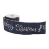 Embroidered Merry Christmas Wired Ribbon 4" x 5 Yds. - 2 of 2