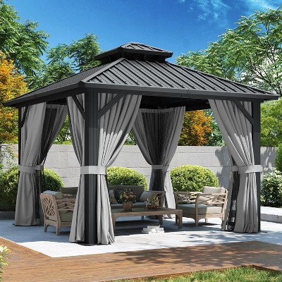 RUMSEM Aluminum Frame Canopy with Double Galvanized Steel Roof