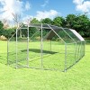 Costway Large Walk In Chicken Coop Run House Shade Cage 9.5' x12.5' with Roof Cover - 3 of 4