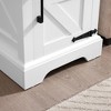 LIVAREEmlen Farmhouse Nightstand Rectangular Farmhouse End Table with Barn Door and Adjustable Storage Shelf for Living Room, Bedroom - 3 of 4