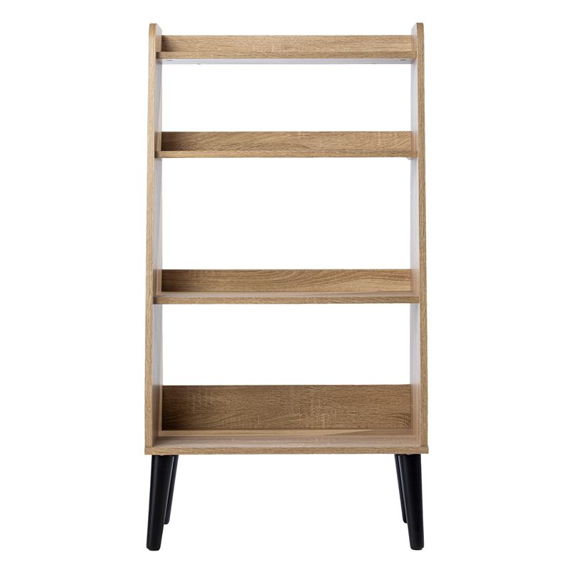 SEI Furniture Berritza Midcentury Engineered Wood Bookshelf in Natural, 1 of 4
