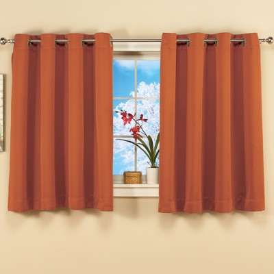 Spice Polyester Blackout Grommet Window Curtain Panel