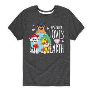 Boys' - Paw Patrol - Loves Earth Short Sleeve Graphic T-Shirt - 1 of 4