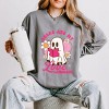 Books Are My Love Language Ghost - Women's Lightweight Garment Dyed Sweatshirt - 2 of 4