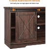 Farmhouse TV Stand for 65 Inch TV Entertainment Center with Sliding Barn Doors Storage Cabinet - 4 of 4