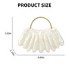 Luxury Acrylic Purses for Women, Unique Shell Shaped Evening Bag with Detachable Chain, for Wedding, Party, Prom, Cocktail, Formal Events - 2 of 4