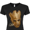 Women's - Marvel - Groot Face Oversized Juniors Fitted Graphic T-Shirt - 2 of 3