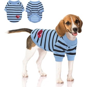 Dog Shirt, Pet Clothes for All Season, Soft Breathable Shirt for Dogs Cats Boy Girl, Breathable Lightweight Pet Tshirt for Frenchie, Dachshund, Yorkie - 1 of 4