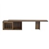 Modern TV Stand And Cat House,Pet Friendly Furniture With Extendable Table,Sliding Shutter Door And Flip-Down Storage–LAOTIES - 2 of 4