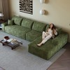 Whisen Convertible Sleeper Sofa Bed, Plush Corduroy Fabric, Back Support with Pillow - 2 of 4