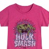 Girls' - Marvel - Hulk Smash Fitted Short Sleeve Graphic T-Shirt - 2 of 4