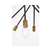 Elegant Lighting Lucca 23 inch pendant in black and brass - 4 of 4