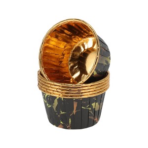 Unique Bargains Cupcake Liners Texture Pattern Disposable Laminated Paper 2.76"x1.54" 50 Pcs - 1 of 4