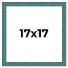 PosterPalooza | Square Simple Blue Picture Frame - UV Acrylic, Foam Board Backing, Hanging Hardware - 2 of 4