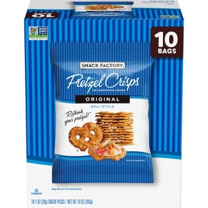 Snack Factory Pretzel Crisps Original Snacks - 10ct - 1 of 4