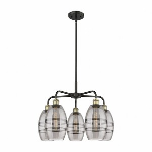 Vaz - 5 Light Stem Hung Chandelier In Industrial Style-13.63 Inches Tall and 23.88 Inches Wide - 1 of 1