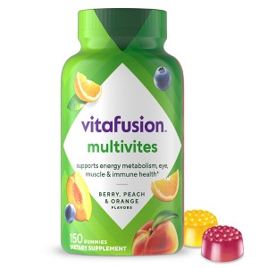 Vitafusion MultiVites Adult Multivitamins Daily Gummy Vitamins - Berry, Peach and Orange Flavored - 150ct - 1 of 4