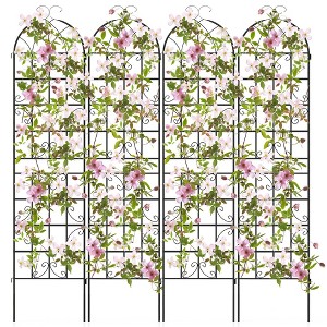 Costway 2/4/6 Pack 87" x 20" Metal Garden Trellis Decorative Outdoor Trellis - 1 of 4