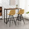 Ridstar Set of 2 Counter Height Stools For Dining Room & Counter-Yellow - 4 of 4